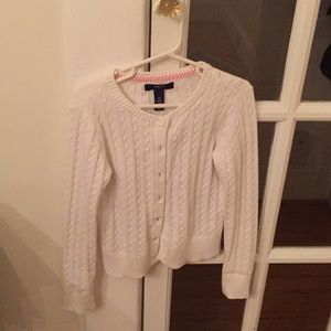 Gap Kids - girl’s white button down sweater